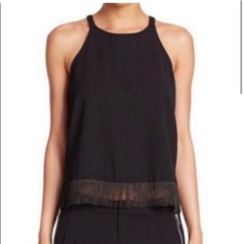 Parker Mosaic Criss Cross Fringe Top